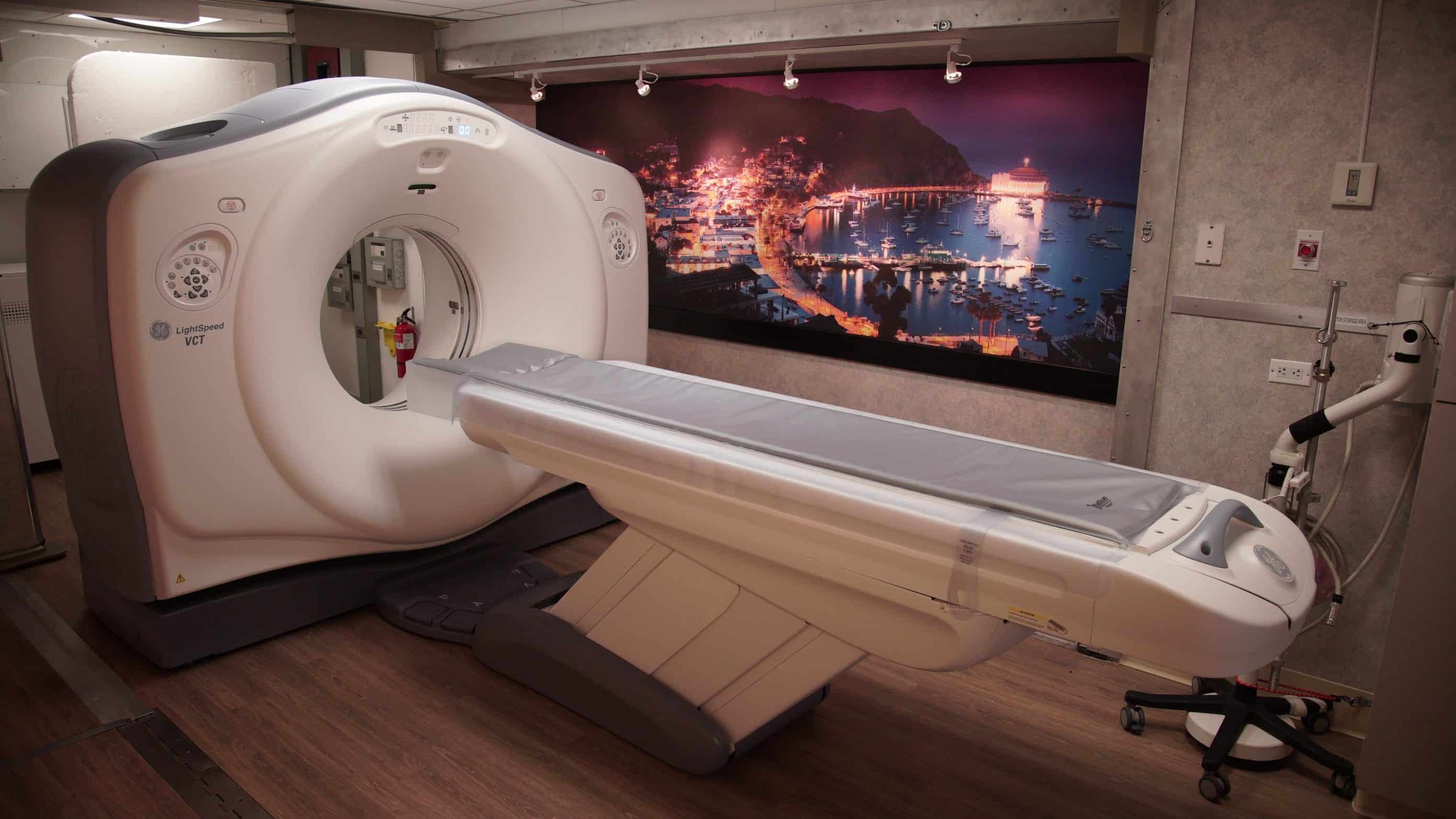 Inside of Catalina Imaging Mobile CT Trailer
